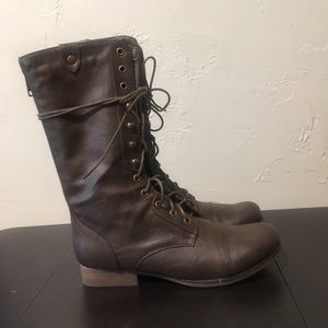 Madden Girl Brown Lace Up Boots